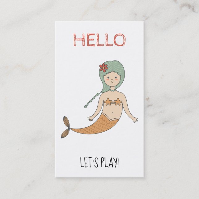 Carte de maman de *~* - sirène de carte de date de (Devant)