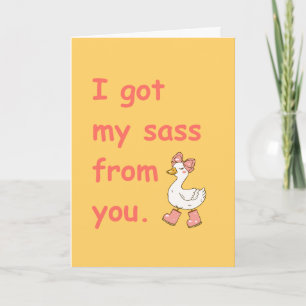 Carte de maman drôle Sarcasme maman Canard mignon