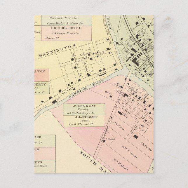 Carte de Mannington, Virginie-Occidentale (Devant)