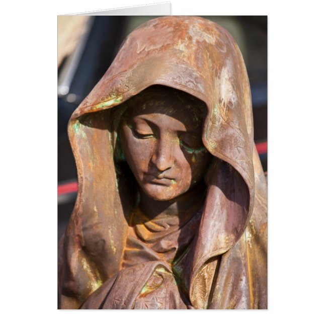 Carte de marché aux puces - statue femelle à (Devant)
