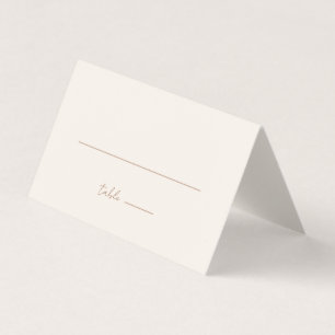 Carte de Mariage à crème minimaliste simple