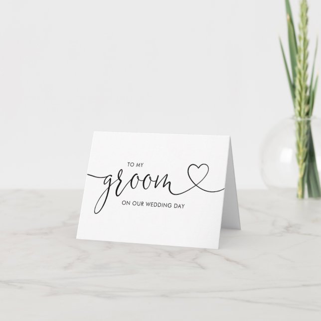 Carte de mariage à mon marié notre jour du mariage (Devant)