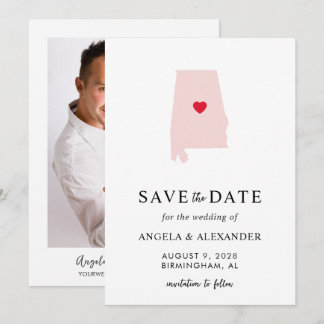 Carte de mariage Alabama Blush