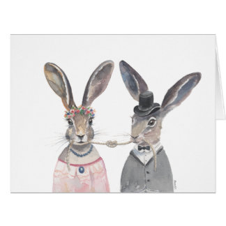 Carte de mariage "attachant le noeud "