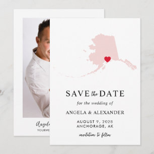 Carte de mariage Blush Alaska
