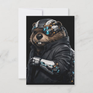 Carte de mariage Byte Beaver