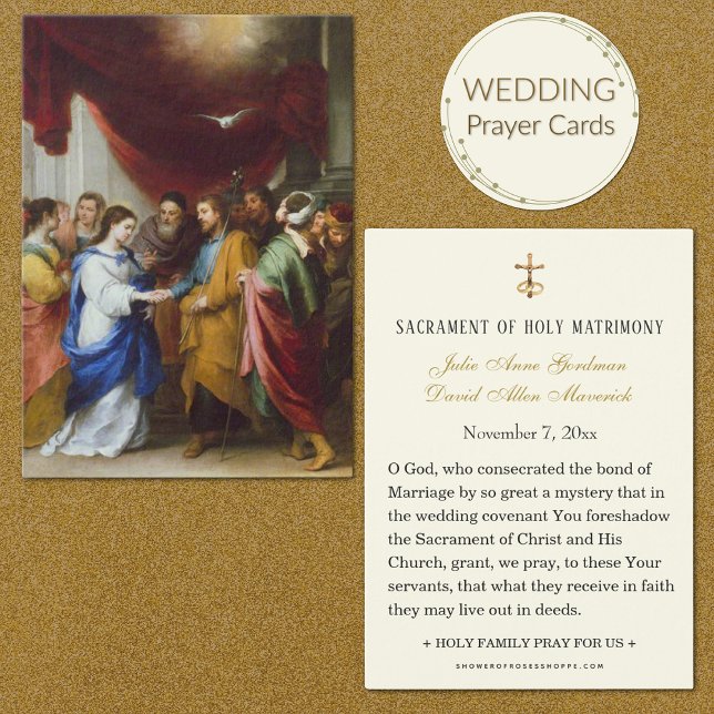 Carte de mariage catholique élégante simple (Créateur téléchargé)