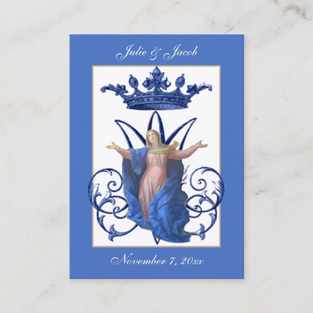 Carte de mariage catholique marianite Sainte (Devant)
