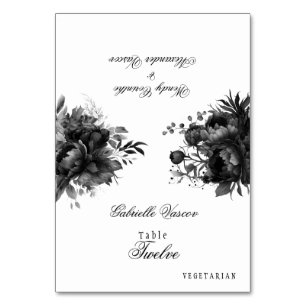Carte de Mariage classique gothique blanc pliable