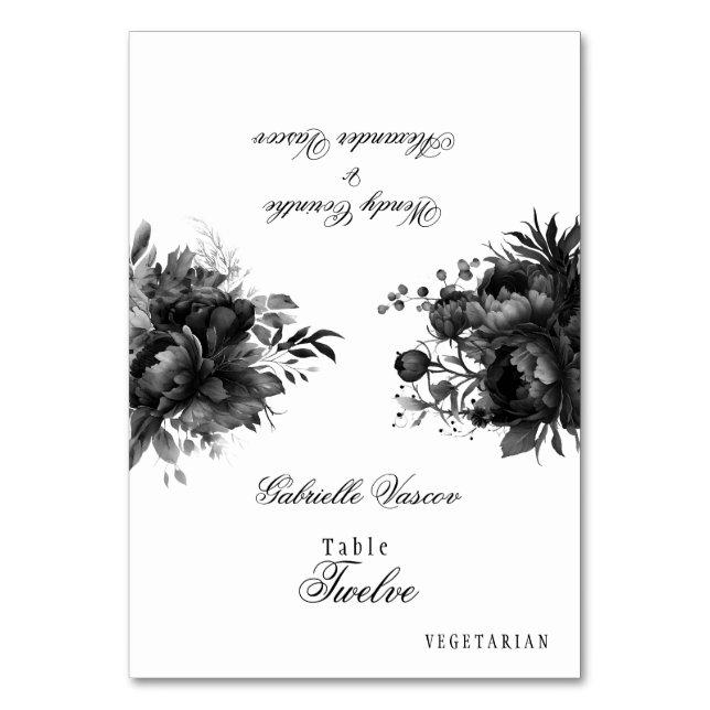 Carte de Mariage classique gothique blanc pliable (Par défaut)