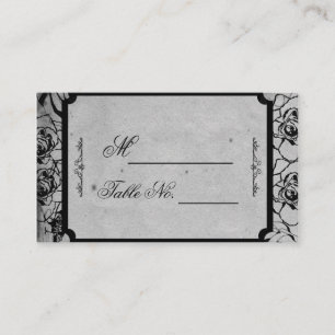 Carte de Mariage de cadre gothique Rose noir