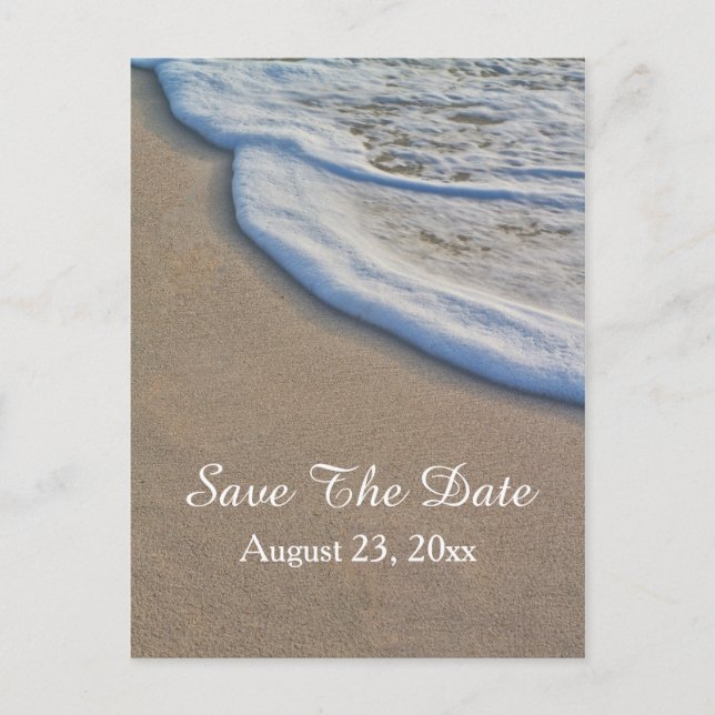 Carte de mariage de destination à la plage 'Save t (Devant)