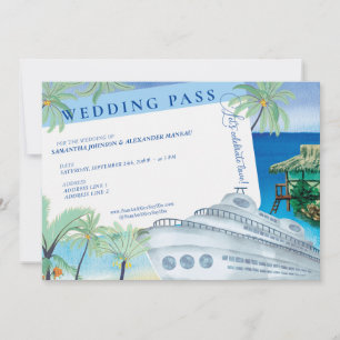 Carte de mariage de destination de croisière marit