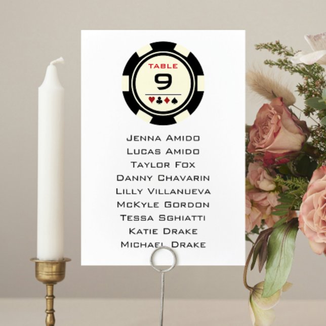Carte de Mariage de jeton Las Vegas Poker Chip (Créateur téléchargé)