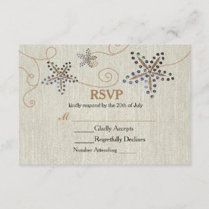 Carte de mariage de la plage RSVP d'élégance
