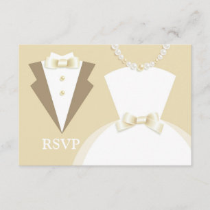 Carte de Mariage de mariée et de mariée RSVP avec 