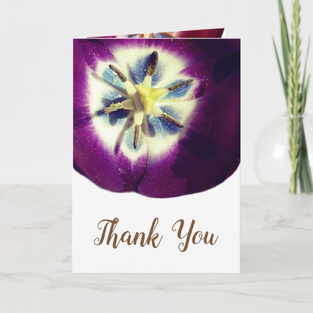 Carte de Mariage de Merci de Tulip violet (Devant)