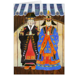 Carte de mariage de roi et de Reine