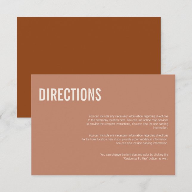 Carte de Mariage de typographie Boho simple (Devant / Derrière)