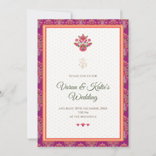 Carte de mariage Digital Desi & invitation de mari