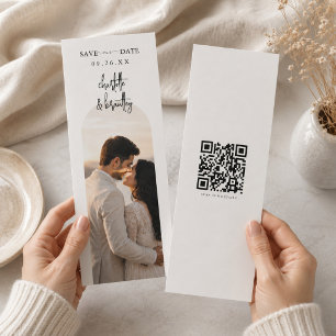 Carte de mariage Élégante Arche QR Enregistrer la 