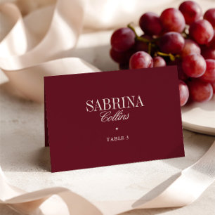 Carte de mariage élégante et minimaliste bordeaux