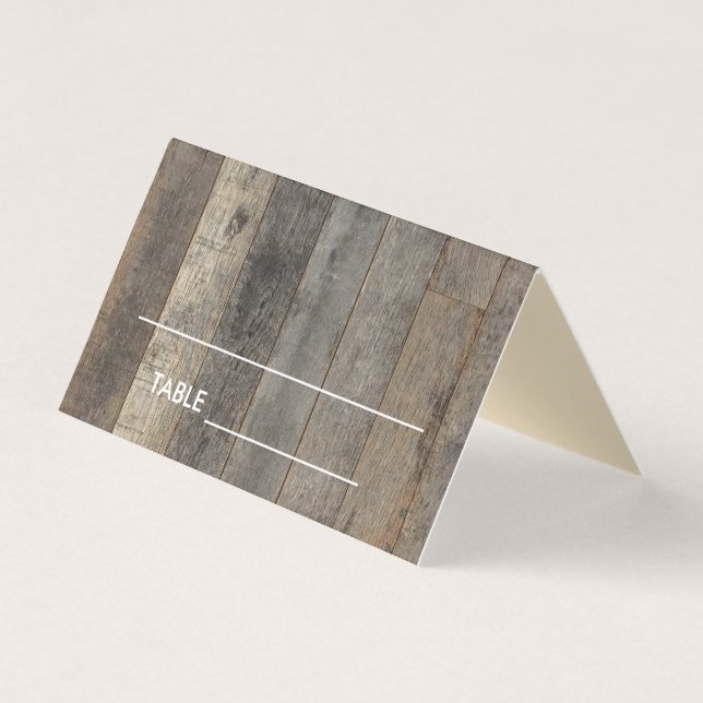 Carte de Mariage en bois de canne rustique (Devant)