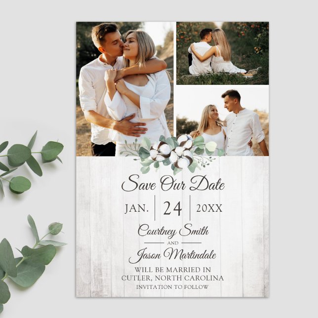 Carte de mariage en coton rustique du Sud pour ann (Créateur téléchargé)