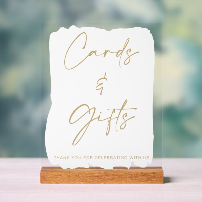Carte de mariage et tableau cadeau en or blanc (Neutre)