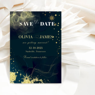 Carte de mariage "Évitez la date" Galaxie Bleu Cél