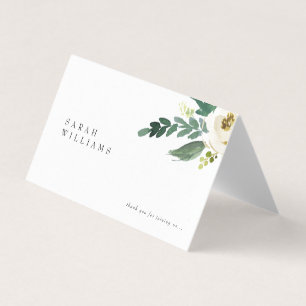 Carte de Mariage Floral Blanc