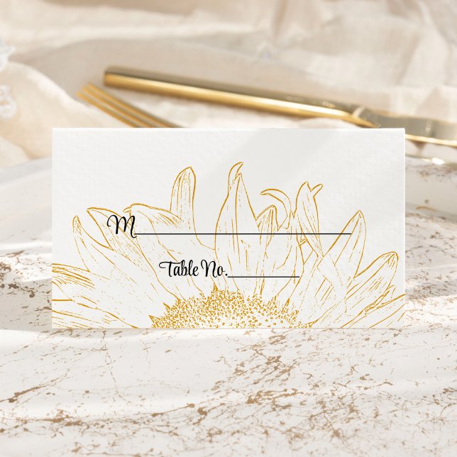 Carte de Mariage graphique de tournesol jaune (Créateur téléchargé)