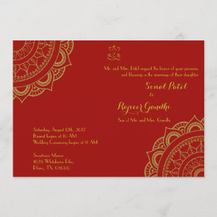 Carte de mariage indienne Garba Mehndi (Ganesh)