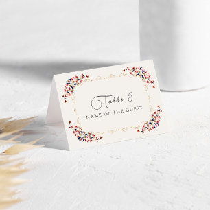 Carte de mariage luxueuse botanique florale paisle