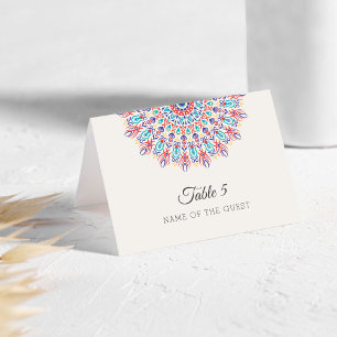 Carte de mariage mandala d'herbe de Pampas sèche