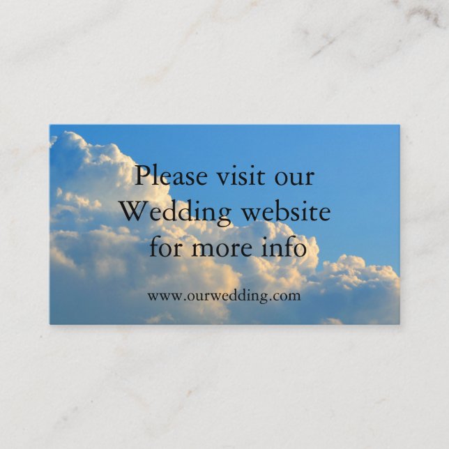 Carte de mariage Mariage nuages (Devant)