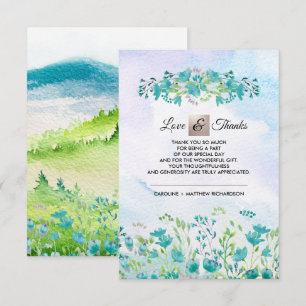 Carte de Mariage Merci Wild Meadow