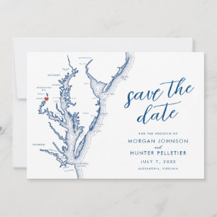 Carte de mariage moderne à Alexandria Virginie