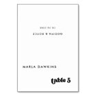 Carte de mariage noir et blanc rétro