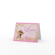 Carte de Mariage ou d'anniversaire Love Never Fail