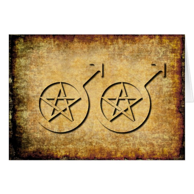 Carte de mariage païenne gaie masculine (Devant horizontal)