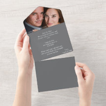 Carte de mariage personnalisée avec photo et texte