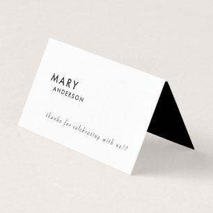 Carte de Mariage personnalisée B/W contemporaine