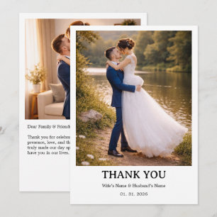 Carte de Mariage Personnalisée   Couple Élégant Si