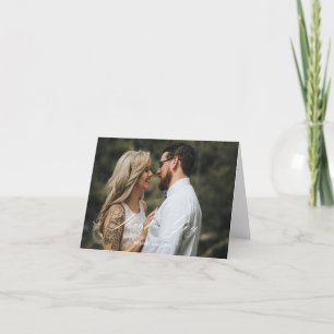Carte de Mariage photo Merci