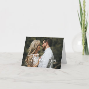 Carte de Mariage photo Merci