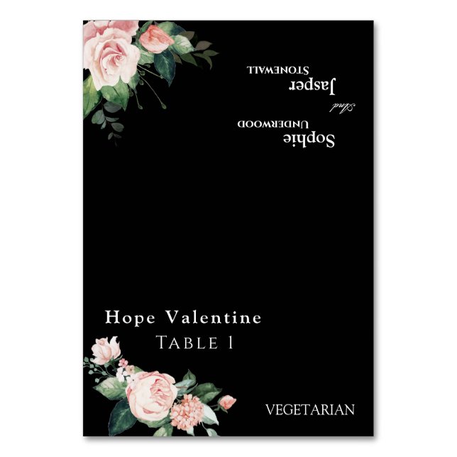 Carte de Mariage pliable Flush Black (Par défaut)