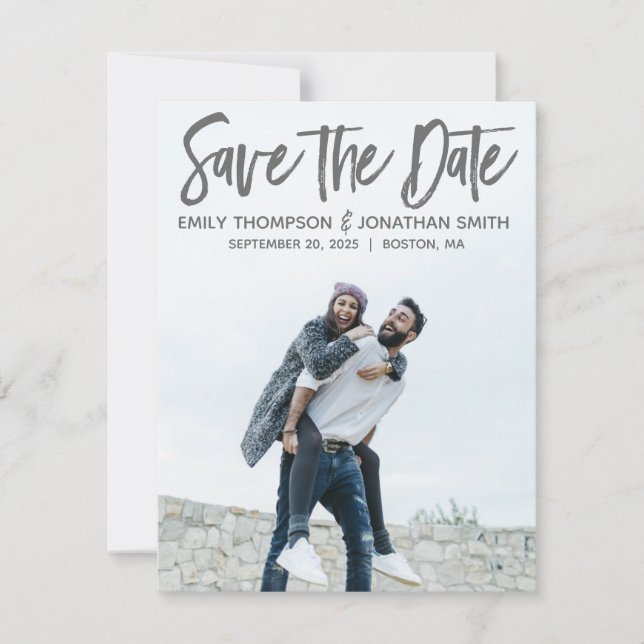 Carte de mariage "Portrait" à conserver pour annon (Devant)