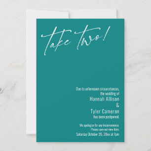 Carte de mariage reporté Contemporary Take Two ! S
