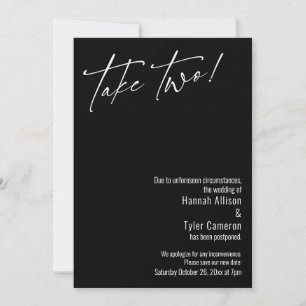 Carte de mariage reporté Modern Take Two!